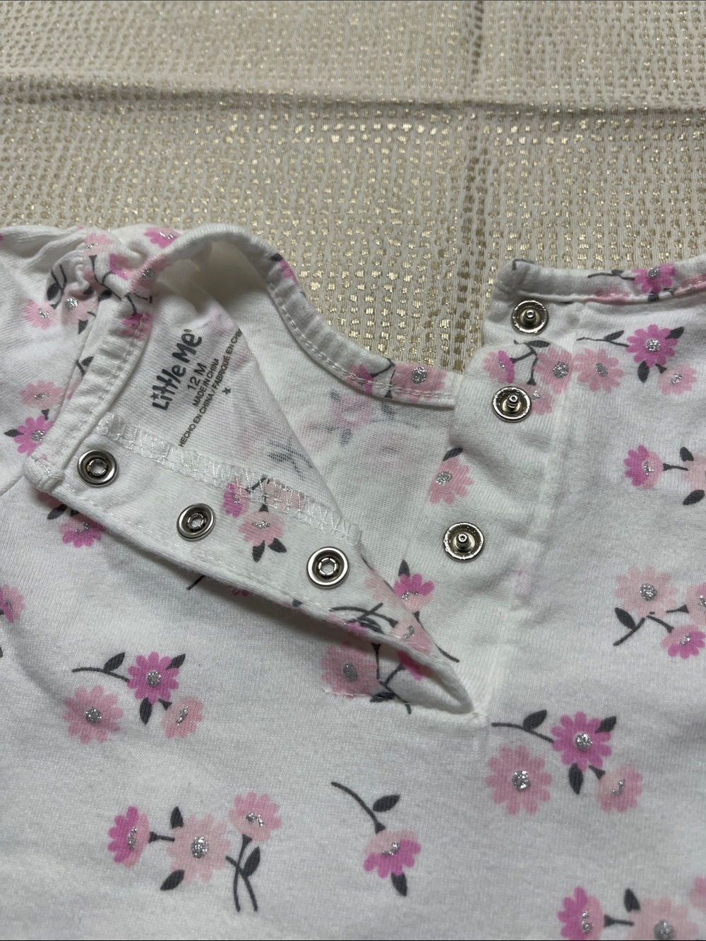 Little Me Pink Floral Long-Sleeve Top & Gray Leggings - Picture 4 of 6